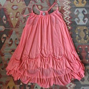 Free People Mini Sun Dress Beach Cover-up Size XS Peach